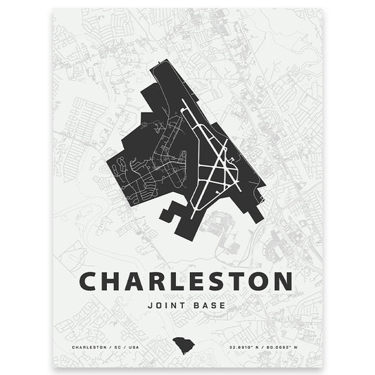 Joint Base Charleston Map Print