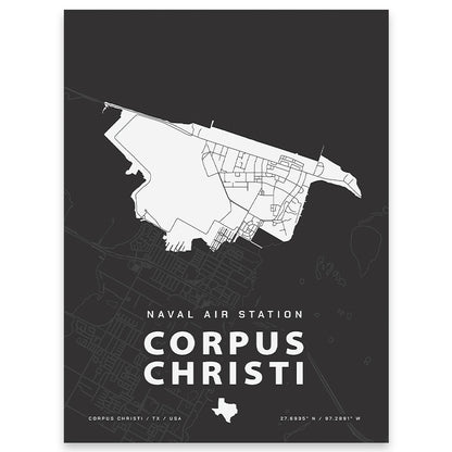 Naval Air Station Corpus Christi Map Print