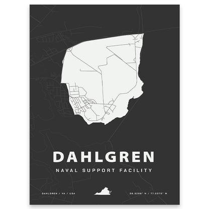Dahlgren Naval Support Facility Map Print