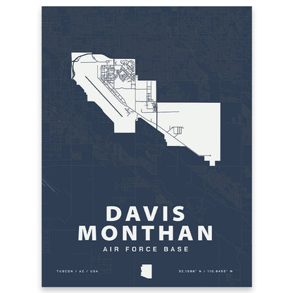 Davis-Monthan Air Force Base Map Print