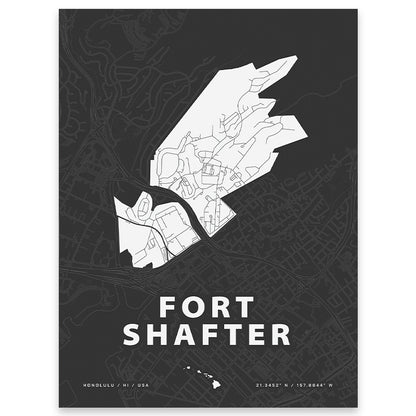 Fort Shafter Map Print