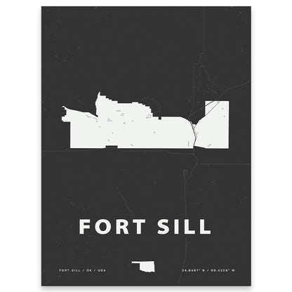 Fort Sill Map Print