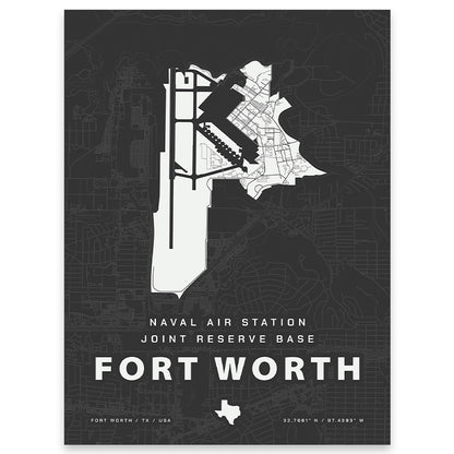 NAS JRB Fort Worth Map Print