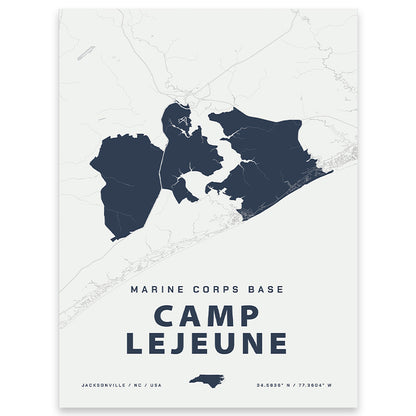 camp lejeune marine corps base Marine Corps Base Camp Lejeune Map Print