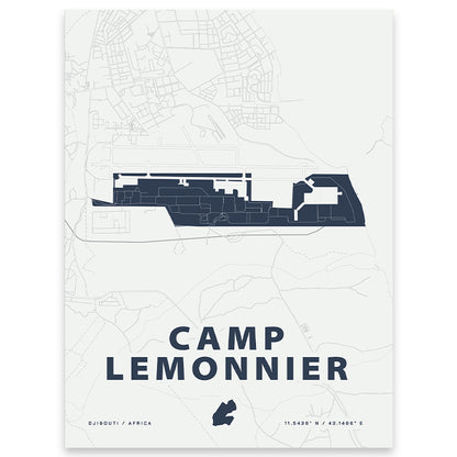 camp lemonnier Camp Lemonnier Map Print
