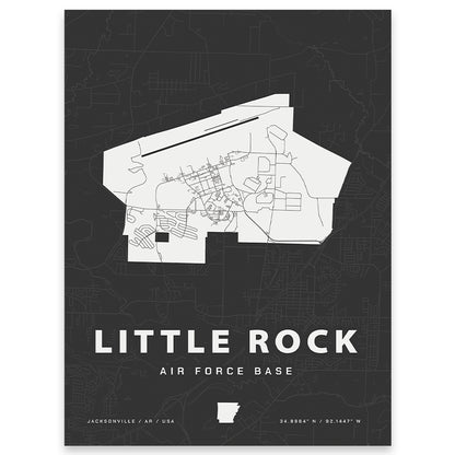 Little Rock Air Force Base Map Print