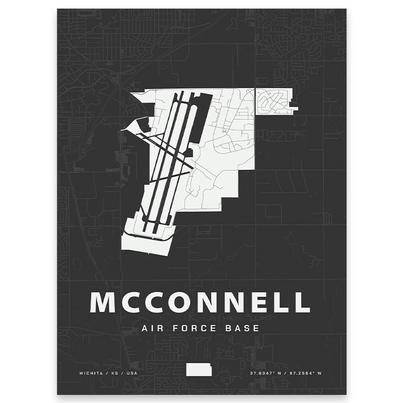 McConnell Air Force Base Map Print