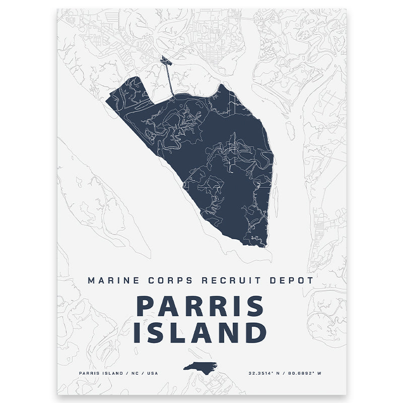 MCRD Parris Island Map Print