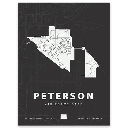 Peterson Air Force Base Map Print