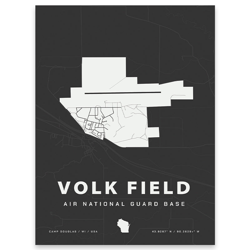 Volk Field Air National Guard Base Map Print | Home Base Maps