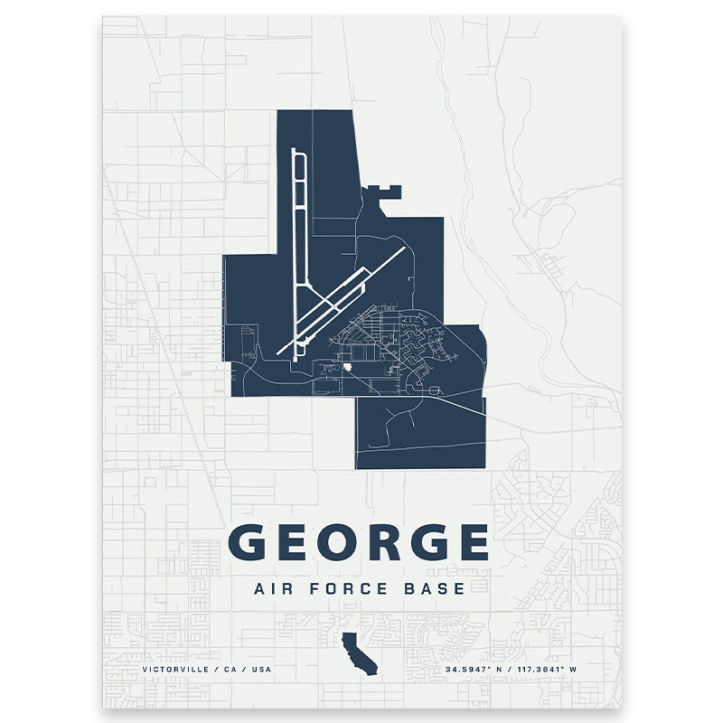 George Air Force Base Map Print