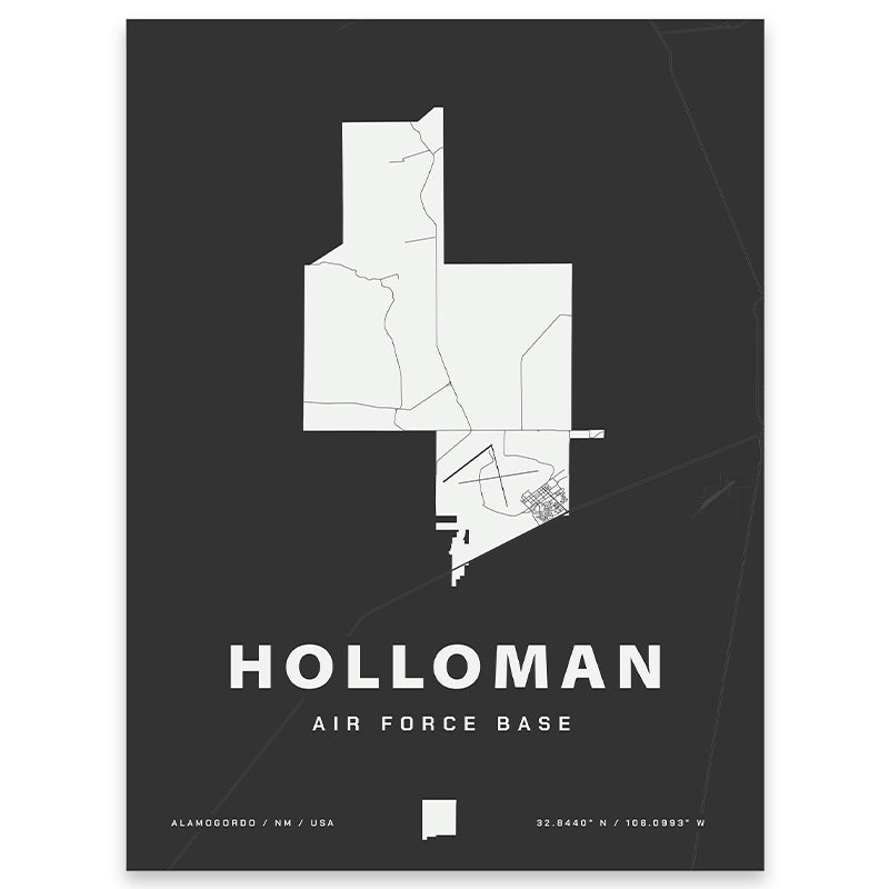 Holloman Air Force Base Map Print | Home Base Maps