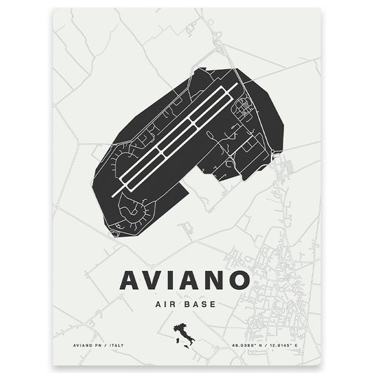 Aviano Air Base Map Print