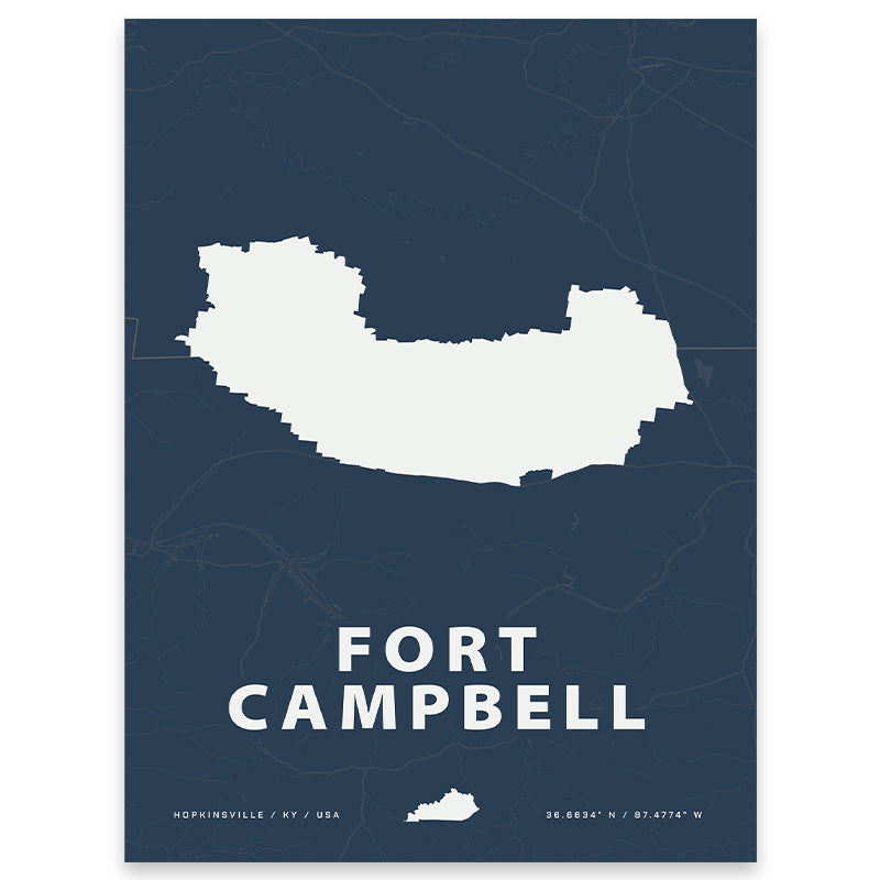 Fort Campbell Map Print