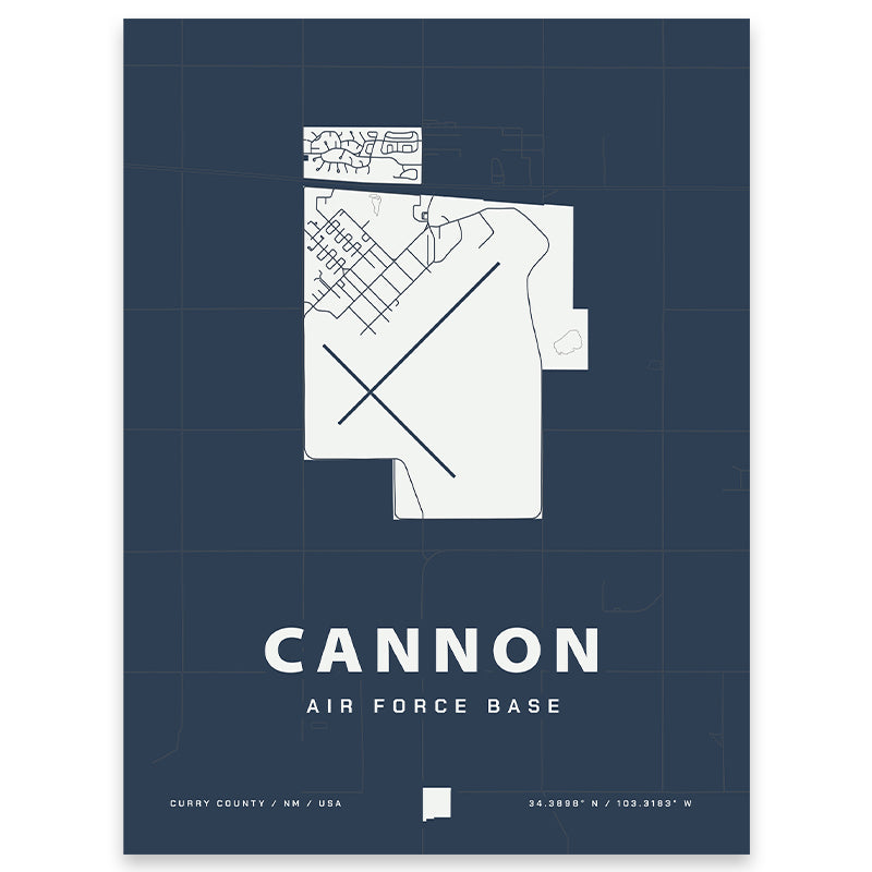 Cannon Air Force Base Map Print