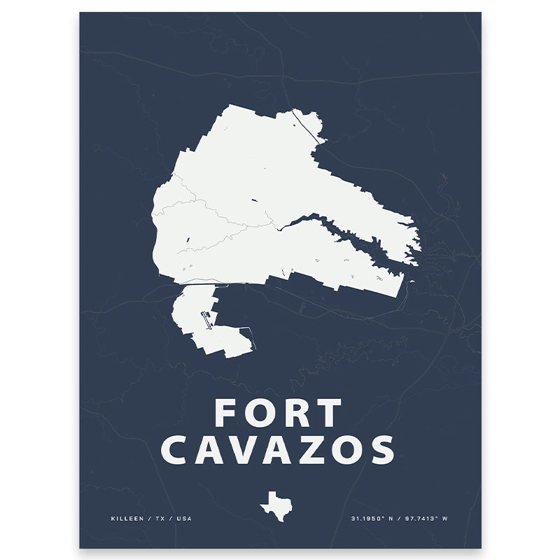 Fort Cavazos Map Print Home Base Maps