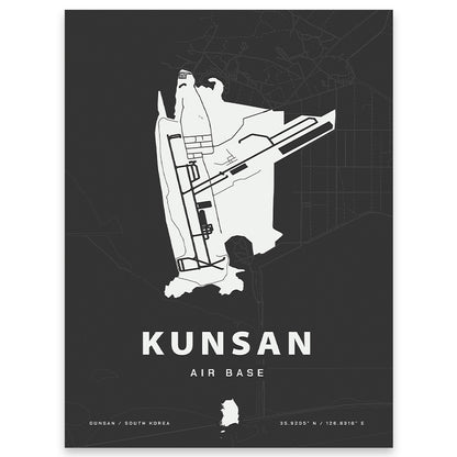 Kunsan Air Base Map Print