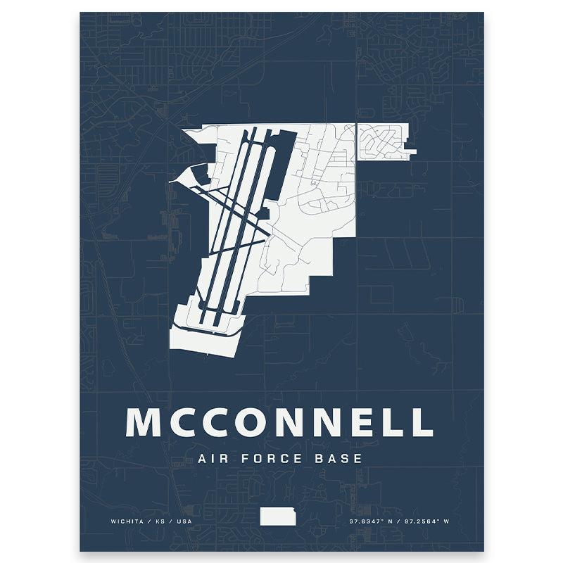 McConnell Air Force Base Map Print