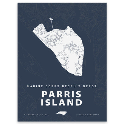 MCRD Parris Island Map Print