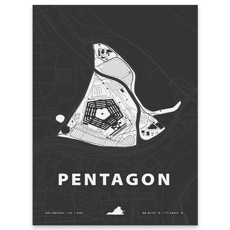 Pentagon Map Print