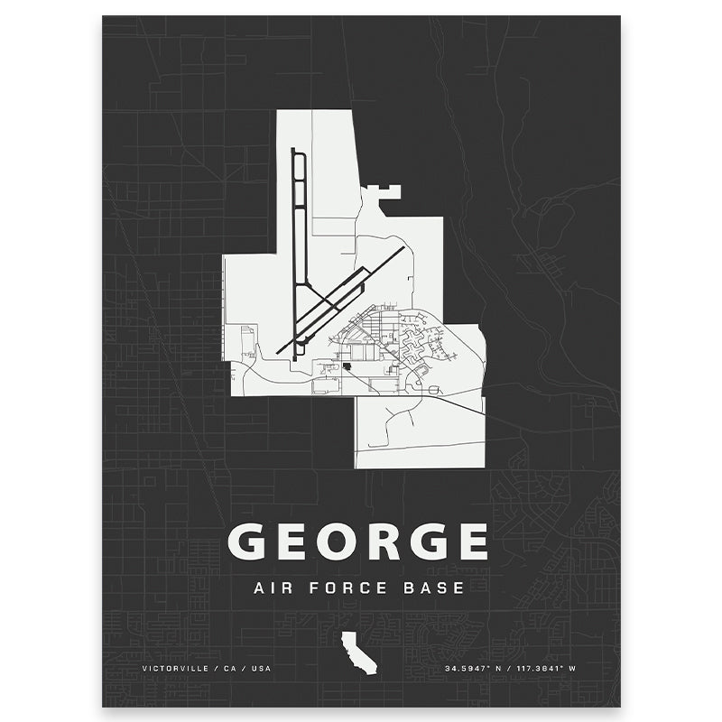 George Air Force Base Map Print | Home Base Maps