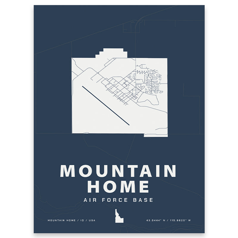 Mountain Home Air Force Base Map Print