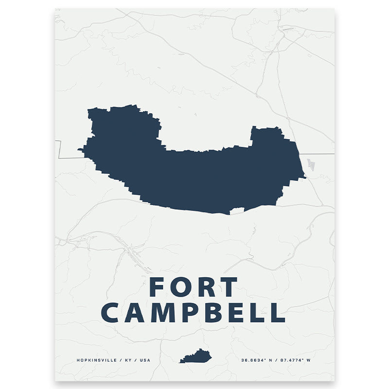 Fort Campbell Map Print