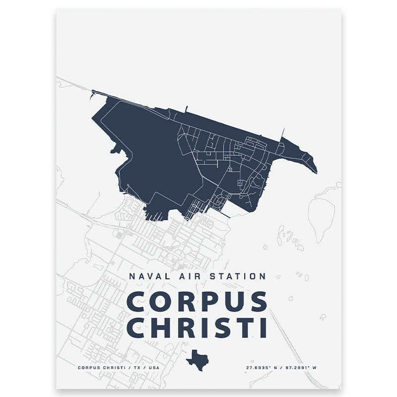 Naval Air Station Corpus Christi Map Print