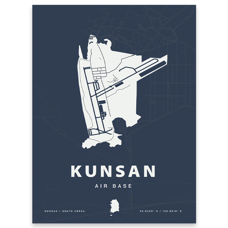 Kunsan Air Base Map Print