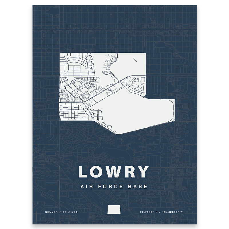 Lowry Air Force Base Map Print | Home Base Maps