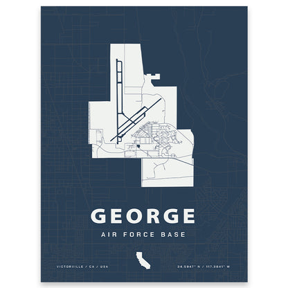 George Air Force Base Map Print