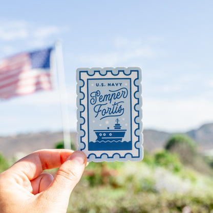 Semper Fortis Navy Stamp Sticker