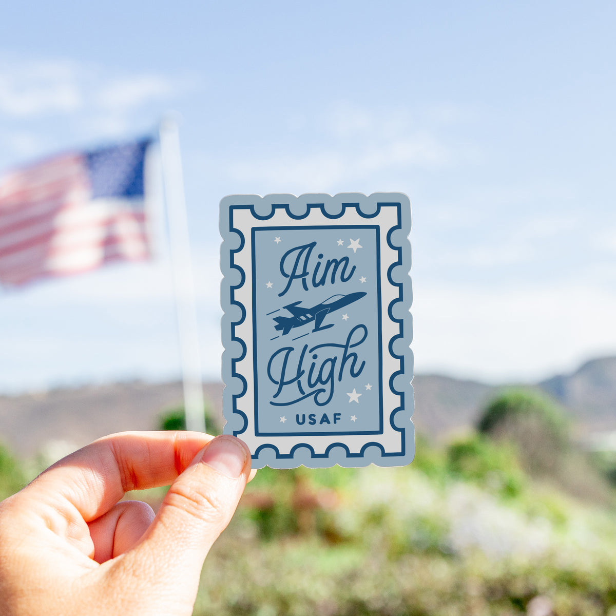 Aim High Air Force Stamp Sticker