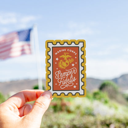 Semper Fidelis Marine Corps Stamp Sticker