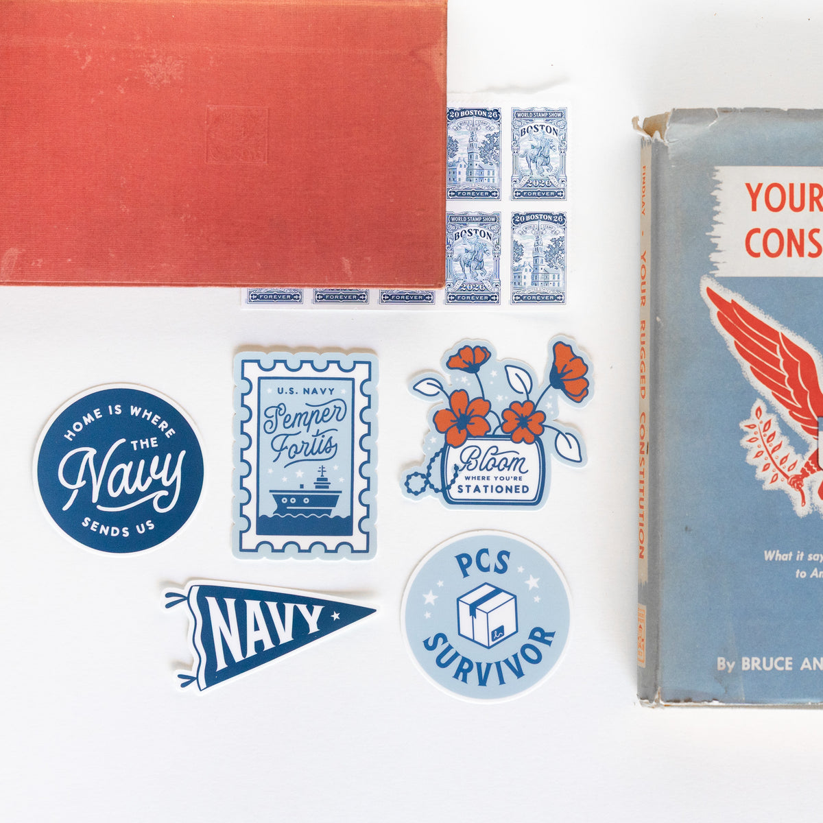 Navy Vinyl Sticker Pack