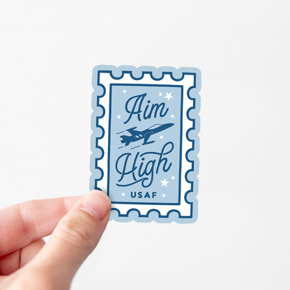 Aim High Air Force Stamp Sticker