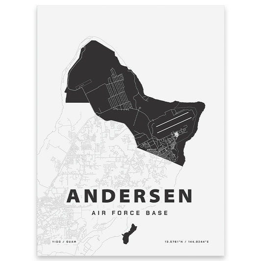 Andersen Air Force Base Map Print