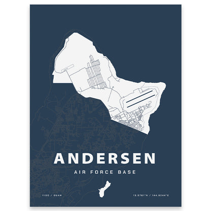 Andersen Air Force Base Map Print