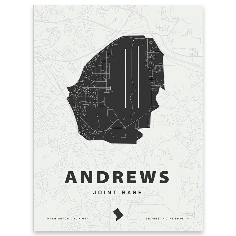 Andrews Joint Base Map Print