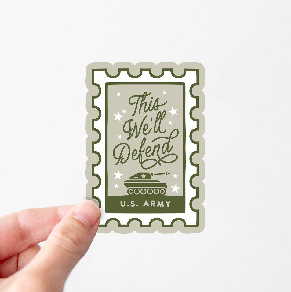 This We’ll Defend Army Stamp Sticker