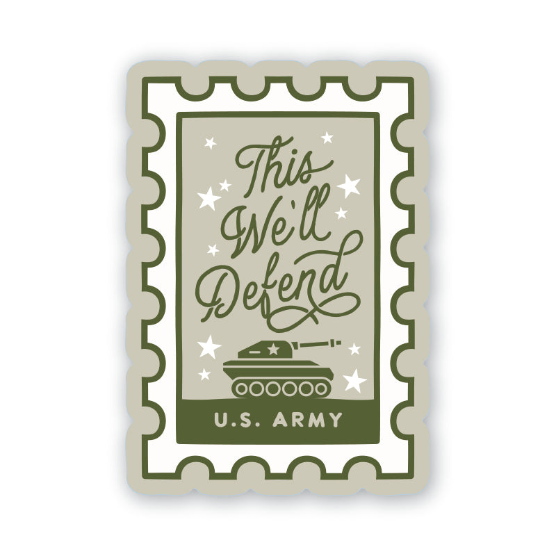 This We’ll Defend Army Stamp Sticker