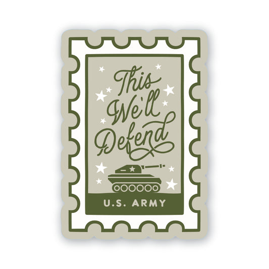 This We’ll Defend Army Stamp Sticker