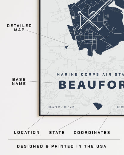 MCAS Beaufort Map Print