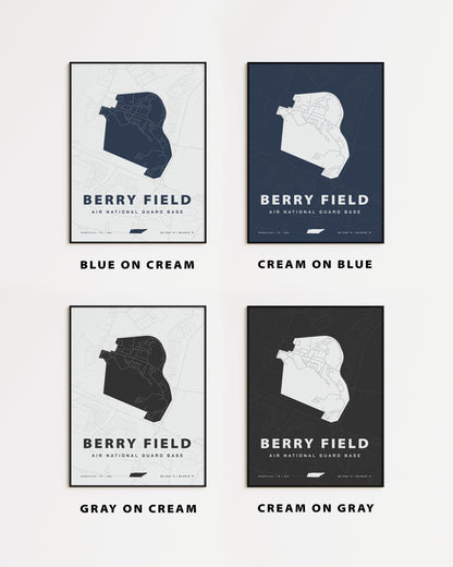 Berry Field Air National Guard Base Map Print