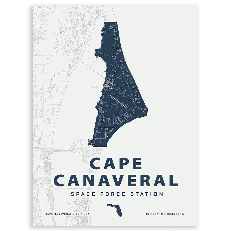 Cape Canaveral Space Force Station Map Print