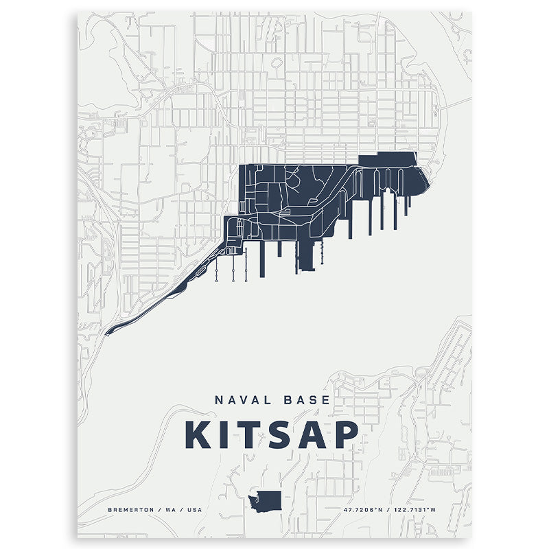 Naval Base Kitsap Map Print