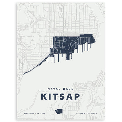 Naval Base Kitsap Map Print
