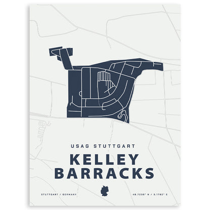 USAG Stuttgart - Kelley Barracks Map Print