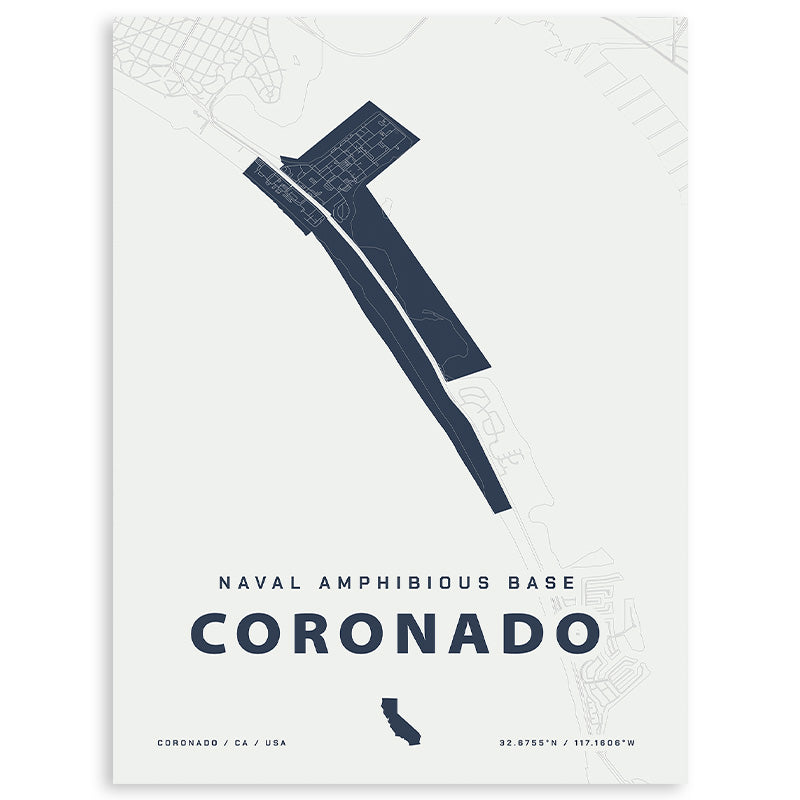 Naval Amphibious Base Coronado Map Print
