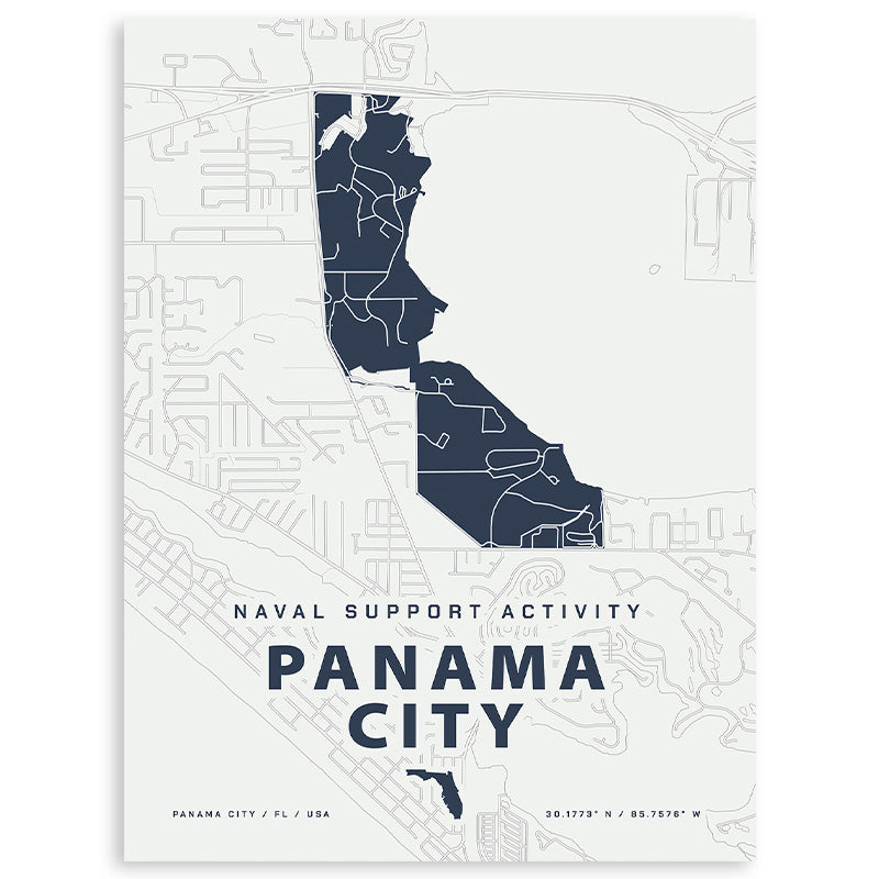 NAS Panama City Map Print